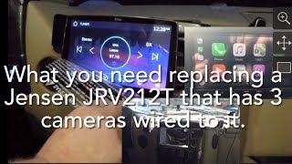 Replacing a Jensen JVR212T with 3 cameras hooked up what’s needed and how to wire it.