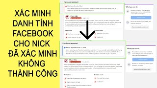 Hướng dẫn cách xác minh danh tính Facebook cho nick đã xác minh xịt