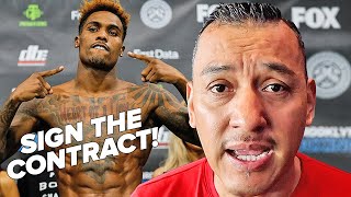 SHUT THE F*** UP -JOSE BENAVIDEZ SR EXPLODES ON JERMALL CHARLO; TELLS HIM TO SIGN CONTRACT FOR FIGHT