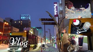 【vlog】やっと流氷が来てくれた北海道の日常生活♡カフェや簡単料理にアイスキャンドル♡2月もあっという間かなー( ꒪ͧ-꒪ͧ)