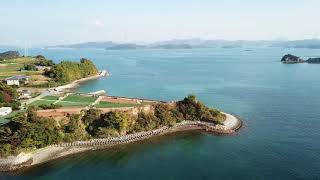 広島県安芸津町三津湾《晩秋の赤崎半島》ドローン空撮