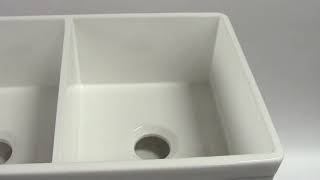 Alfi brand Multiple Apron Double Bowl Fireclay Farmhouse Kitchen Sink | KitchenSource.com