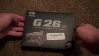 Metal Airsoft G26  - GLOCK 26 Spring Airsoft Gun Unboxing