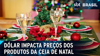 Aumento do dólar reflete em cardápio de ceias natalinas pelo Brasil | SBT Brasil (18/12/24)