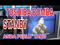 Toshiba bomba stanby,tegangan b+ drop  76 v