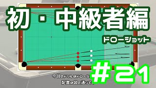 【ビリヤード】ビリヤード練習ドリル ひたすら動画化してみた「ＰＡＴ」初・中級者編 #21【ドローショット】