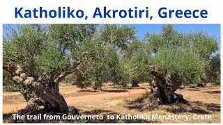 Akrotiri,  the path through the three monasteries