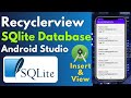 RecyclerView with SQLite Database | Populate RecyclerView with SQLite Database | Source Code