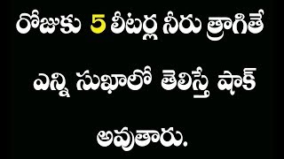 రోజుకు 5 లీటర్ల నీరు త్రాగడం వల్ల ఎన్ని లాభాలో తెలుసా || Advantage of water