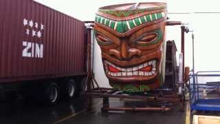 Giant WWI Tiki Tipping Bucket