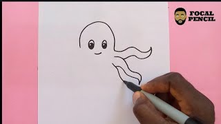Draw A Simple Octopus step by step