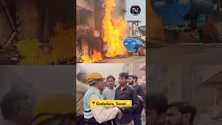 3 injured due to gas leakage in godadara area of Surat🙏🚨#surat #fire #news