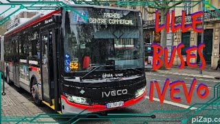 *Mega Thrash* Ilevia 8908 GZ-791-QP Iveco Bendy bus on Service L1 in Lille France 🇫🇷🇫🇷