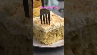 BANANA PUDDING CAKE - LINK IN DESCRIPTION #recipe #cake #bananapudding #cakemix