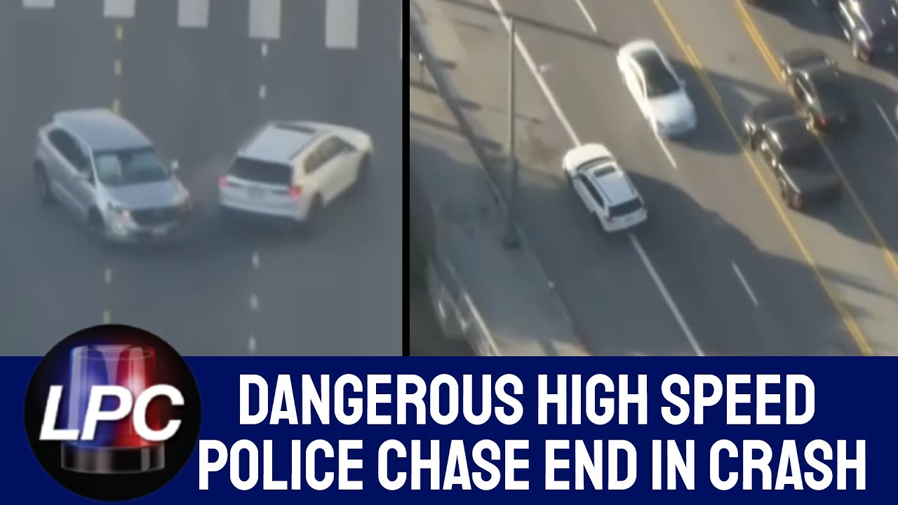 Dangerous High Speed Police Chase Ends In Crash Youtube