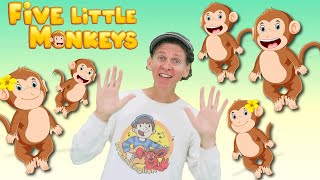 Five Little Monkeys with Matt | Action Songs | Dream English Kids