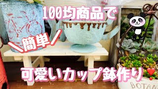 【多肉植物】#188✨ゼロから始める多肉棚✨100均商品で美味しそうなカップ鉢作り❣️🤗