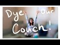 Dyeing Our Couch Green | Ikea HOLSUND Sofa