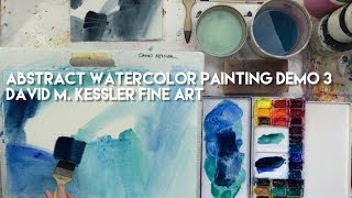 Abstract Watercolor Painting Demo 3-Loose Watercolor