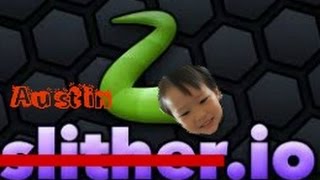 Slither.io | Austin's 1st gaming video! | CrazyPeeps