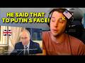 American reacts to British Reporter Confronts Putin About War Crimes In Europe