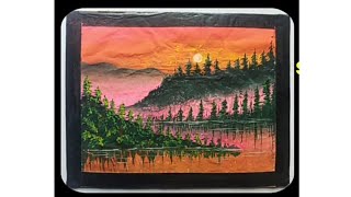 Lake Reflections Oil Painting/Time Lapse//Michael James Smith styles