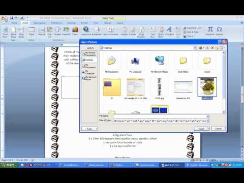 Create A Cookbook with Microsoft Word 2007 Create A Cookbook with Microsoft Word 2007
