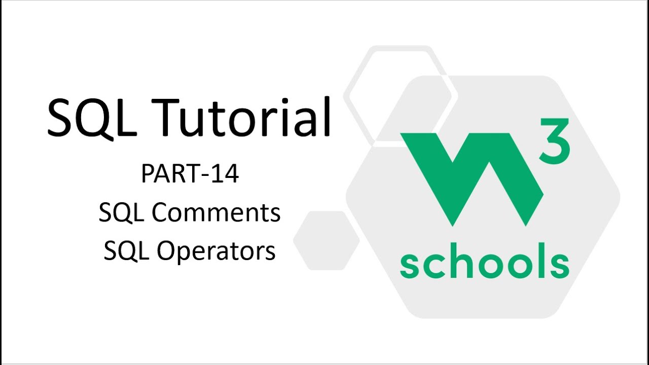 W3schools | W3Schools SQL | W3schools SQL Tutorial | SQL Tutorial For ...