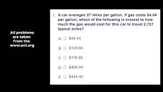 ACT Math Test Prep: Problem 1