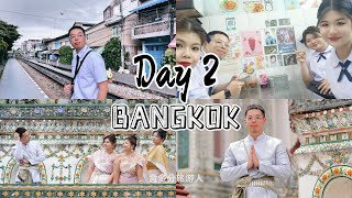 泰国曼谷 Bangkok 自由行 5天4夜 DAY 2 变泰国人体验泰服在郑王寺拍照，体验泰国校服去talat phlu 姥姥外孙电影取景地当外孙，还去了ICON SIAM 搭船去Asiatique