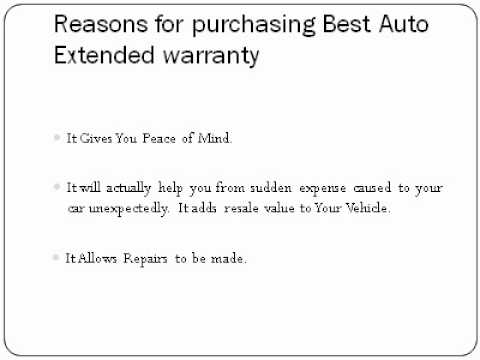 Best Auto Extended Warranty - YouTube