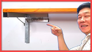 Anyone can make a 2-in-1 wall mounted table and folding clothes drying rack