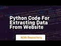 python code for extracting data from website