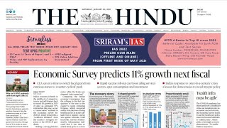 30 January 2021 | The Hindu Newspaper Analysis | Current affairs 2020 #UPSC #IAS #Todays The Hindu