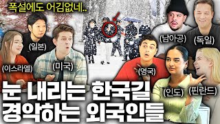 눈 내린 날 한국에서 길 걷던 외국인들이 3초 만에 기절초풍한 이유ㅣ국경없는 수다 한국인 특징 몰아보기