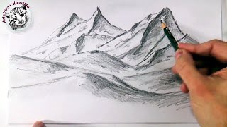 Como Dibujar Montañas Realistas a Lapiz Faciles y Paso a Paso