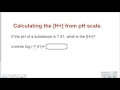 calculating the H+ from pH scale