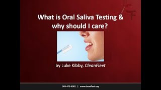 Webinar: What is Oral Saliva Testing and why should I care?