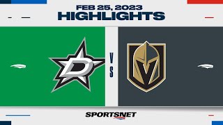 NHL Highlights | Stars vs. Golden Knights - February 25, 2023