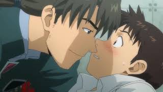 Evangelion Rebuild: Kaji kisses Shinji