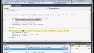 VB Tutorial 10 - Sub Procedures and Functions