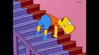 [The Simpsons] Bart Falls Down the Stairs, Dislocates His Elbow, and Loving It