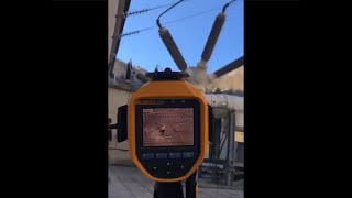 SF6 gas leakage detection for high voltage #circuitbreaker using @fluke  (Ti450) camera.