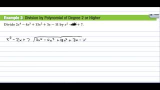 Honors Precalculus Section 2.3 The Remainder and Factor theorems