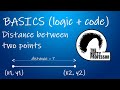 Distance between two points