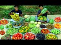 FRUIT SALAD | Healthy Fruits Mixed Salad Recipe | Fruits Cutting Skill Village Food