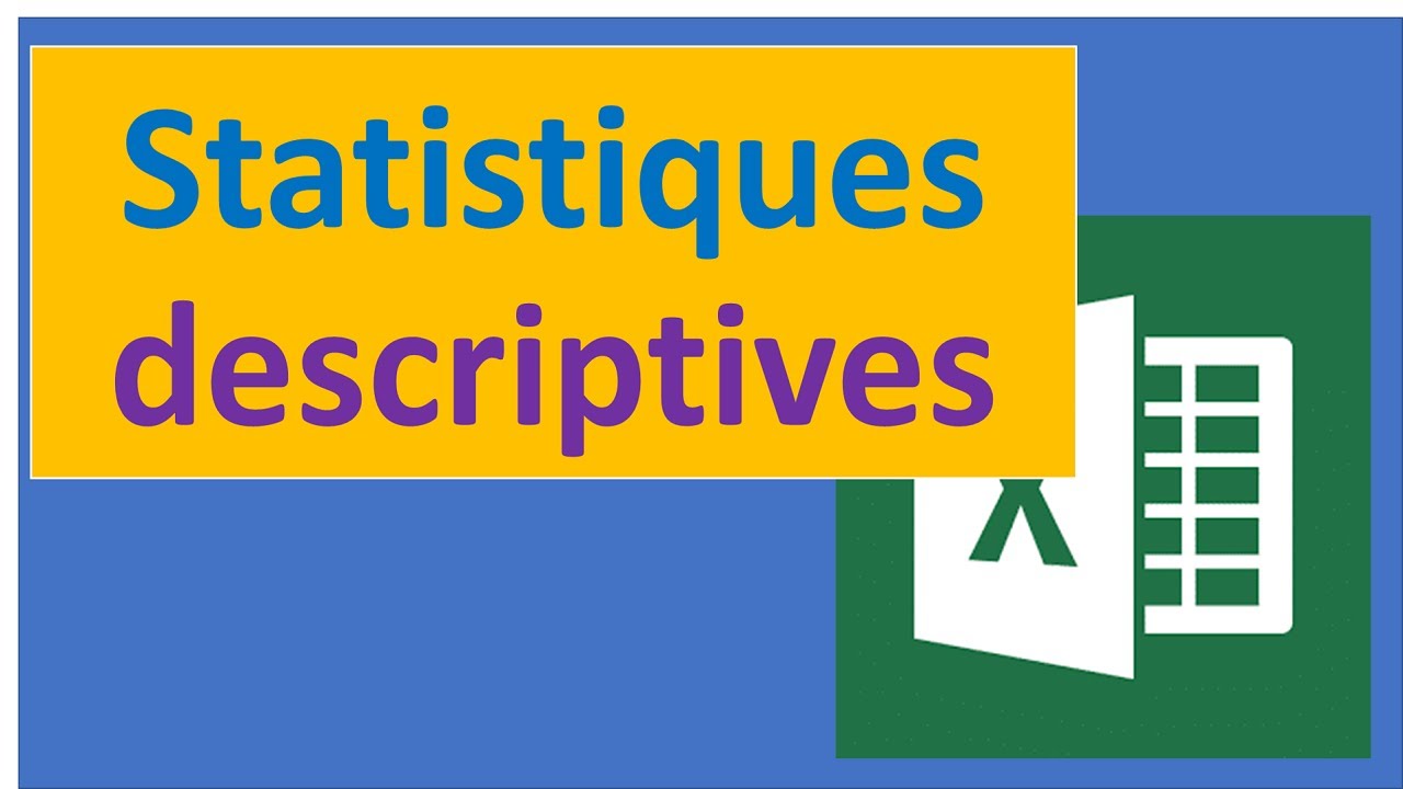 Statistique Descriptive Avec Excel - YouTube