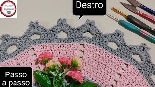 BICO DE CROCHÊ PARA TAPETES #3🧶(DESTRO) Vídeo aula🧶