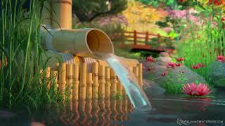 Sleeping sound bamboo fountain Study and concentration white noise 10 hours