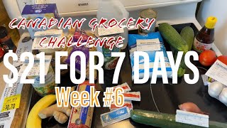 $21 a Week Grocery Challenge | $3 a day | $1 per meal | Week #6